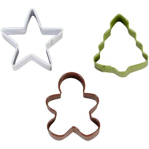 Mini 3pc Christmas Cookie Cutter Set - Click Image to Close